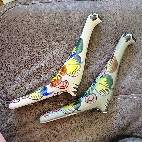 Set of Mexican ceramic long neck birds - Picture 1 of 5